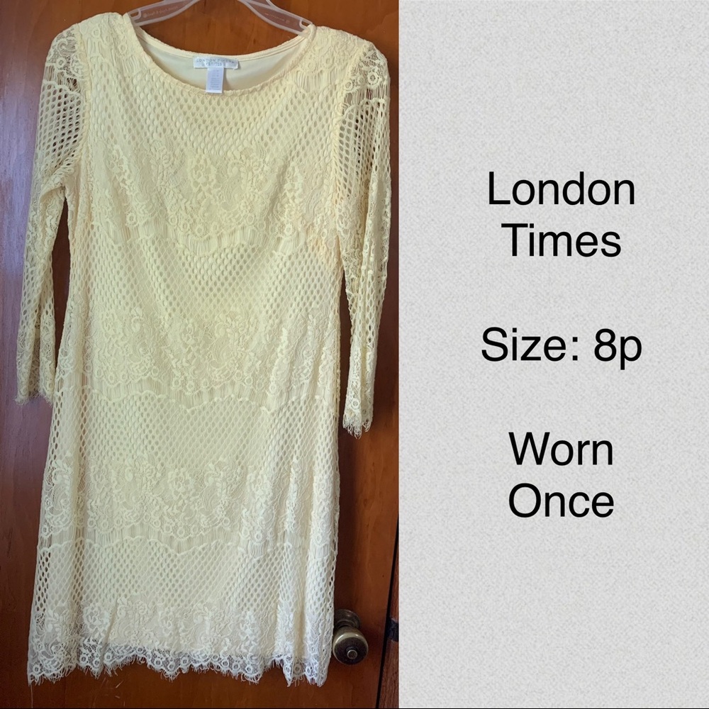 Yellow lace dress